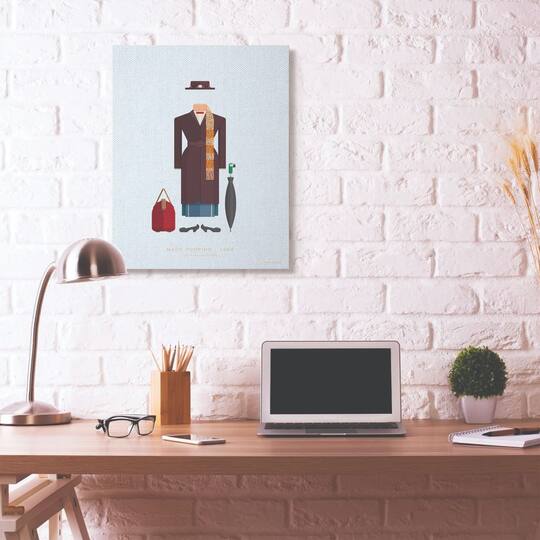 Stupell Industries Mary Poppins Minimalist Illustration Canvas Wall Art
